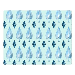 Ace Hibiscus Blue Diamond Plaid Triangle Double Sided Flano Blanket (large)  by Alisyart