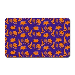 Witch Hat Pumpkin Candy Helloween Purple Orange Magnet (rectangular) by Alisyart