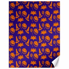 Witch Hat Pumpkin Candy Helloween Purple Orange Canvas 18  X 24   by Alisyart