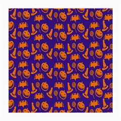 Witch Hat Pumpkin Candy Helloween Purple Orange Medium Glasses Cloth (2-side)