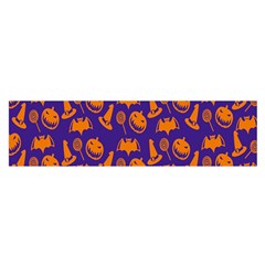 Witch Hat Pumpkin Candy Helloween Purple Orange Satin Scarf (oblong) by Alisyart