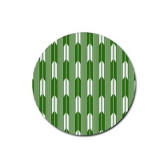 Arrows Green Rubber Coaster (round)  by Alisyart