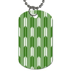 Arrows Green Dog Tag (two Sides)
