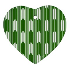 Arrows Green Heart Ornament (two Sides) by Alisyart