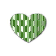 Arrows Green Rubber Coaster (heart) 