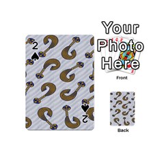 African Fabric Hair Wave Chevron Playing Cards 54 (mini) 
