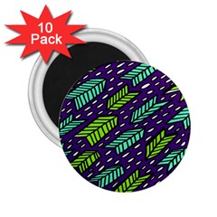 Arrows Purple Green Blue 2 25  Magnets (10 Pack) 
