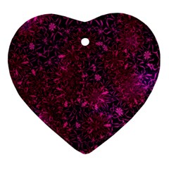 Retro Flower Pattern Design Batik Ornament (heart) by Amaryn4rt
