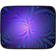 Background Brush Particles Wave Double Sided Fleece Blanket (Mini) 