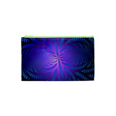 Background Brush Particles Wave Cosmetic Bag (XS)