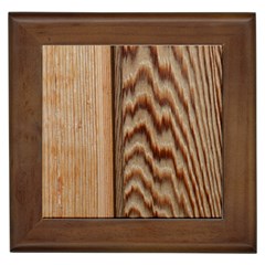 Wood Grain Texture Brown Framed Tiles