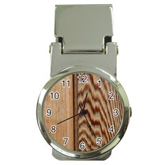 Wood Grain Texture Brown Money Clip Watches