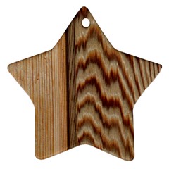 Wood Grain Texture Brown Star Ornament (Two Sides)