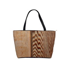 Wood Grain Texture Brown Shoulder Handbags