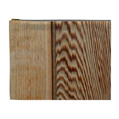 Wood Grain Texture Brown Cosmetic Bag (XL)