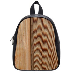 Wood Grain Texture Brown School Bags (Small) 