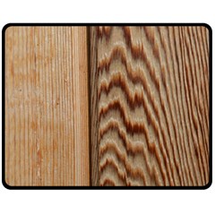 Wood Grain Texture Brown Fleece Blanket (Medium) 