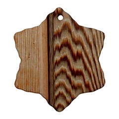 Wood Grain Texture Brown Ornament (Snowflake)