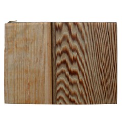 Wood Grain Texture Brown Cosmetic Bag (XXL) 