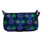 African Fabric Number Alphabeth Diamond Shoulder Clutch Bags Front