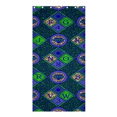 African Fabric Number Alphabeth Diamond Shower Curtain 36  X 72  (stall)  by Alisyart