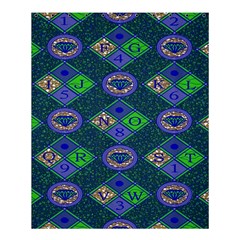 African Fabric Number Alphabeth Diamond Shower Curtain 60  X 72  (medium)  by Alisyart