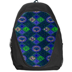 African Fabric Number Alphabeth Diamond Backpack Bag