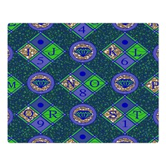 African Fabric Number Alphabeth Diamond Double Sided Flano Blanket (large)  by Alisyart