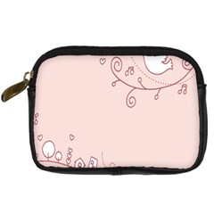 Bird City Sing Pink Notes Music Digital Camera Cases