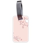 Bird City Sing Pink Notes Music Luggage Tags (Two Sides) Back