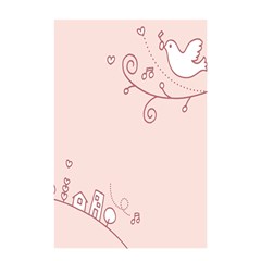 Bird City Sing Pink Notes Music Shower Curtain 48  X 72  (small) 