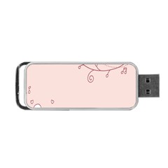 Bird City Sing Pink Notes Music Portable Usb Flash (two Sides)