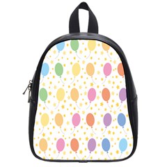 Balloon Star Color Orange Pink Red Yelllow Blue School Bags (small) 