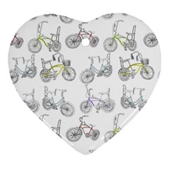 Bicycle Bike Sport Heart Ornament (two Sides) by Alisyart