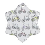 Bicycle Bike Sport Snowflake Ornament (Two Sides) Front