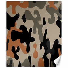 Camouflage Army Disguise Grey Orange Black Canvas 20  X 24  
