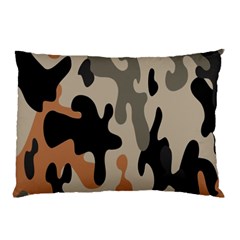 Camouflage Army Disguise Grey Orange Black Pillow Case (two Sides)