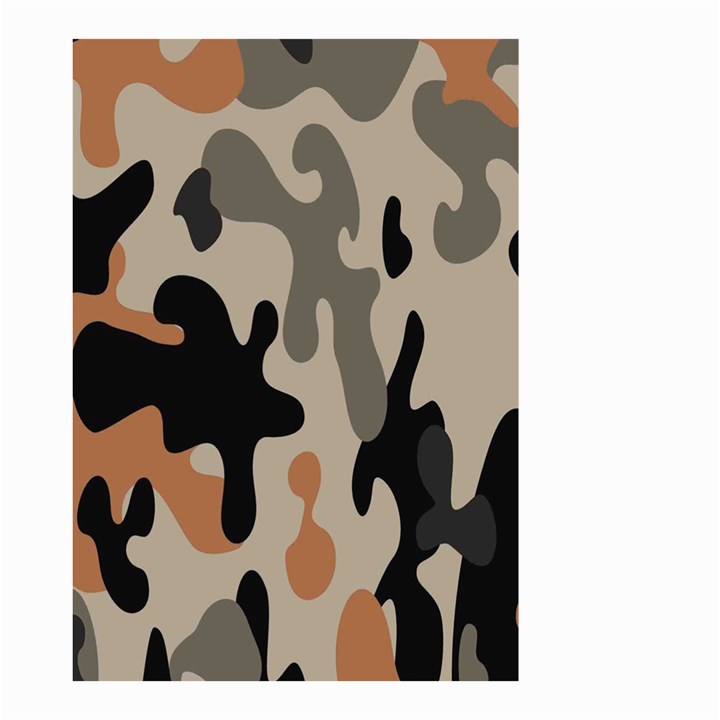 Camouflage Army Disguise Grey Orange Black Small Garden Flag (Two Sides)