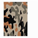 Camouflage Army Disguise Grey Orange Black Small Garden Flag (Two Sides) Back