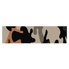 Camouflage Army Disguise Grey Orange Black Satin Scarf (oblong)
