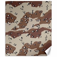 Camouflage Army Disguise Grey Brown Canvas 8  X 10 