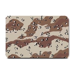 Camouflage Army Disguise Grey Brown Small Doormat  by Alisyart