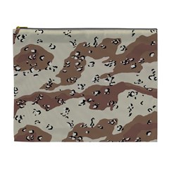 Camouflage Army Disguise Grey Brown Cosmetic Bag (xl)