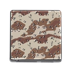 Camouflage Army Disguise Grey Brown Memory Card Reader (square)