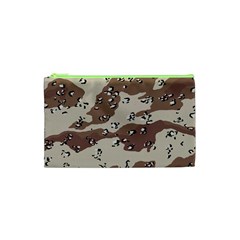 Camouflage Army Disguise Grey Brown Cosmetic Bag (xs)