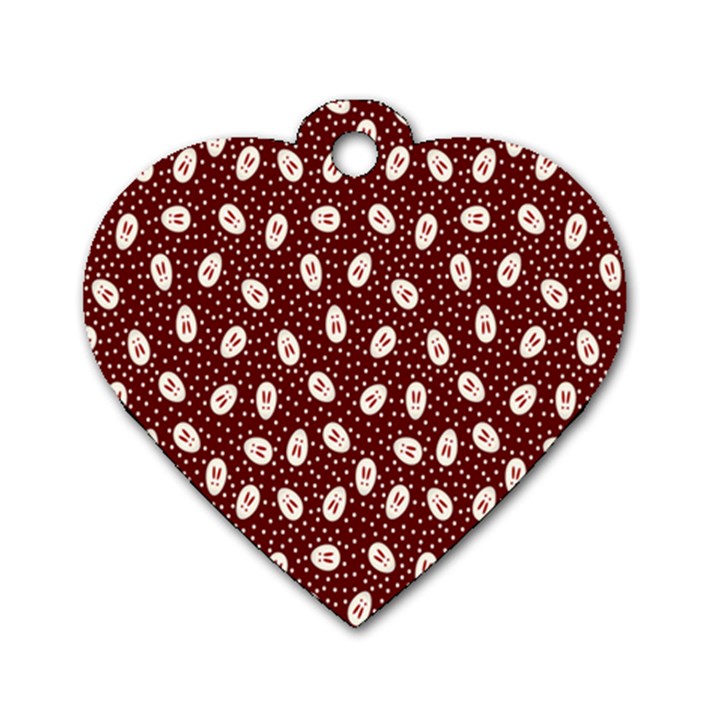 Animals Rabbit Kids Red Circle Dog Tag Heart (Two Sides)