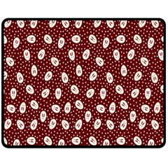 Animals Rabbit Kids Red Circle Double Sided Fleece Blanket (medium) 