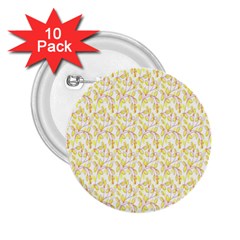 Branch Spring Texture Leaf Fruit Yellow 2 25  Buttons (10 Pack)  by Alisyart