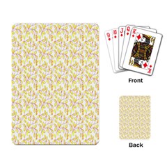 Branch Spring Texture Leaf Fruit Yellow Playing Card by Alisyart