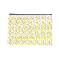 Branch Spring Texture Leaf Fruit Yellow Cosmetic Bag (large) 